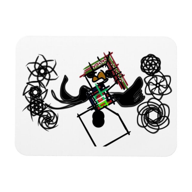 Rock um Schneemann Magnet (Horizontal)