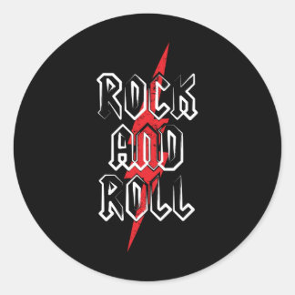 ROCK UND ROLLE RUNDER AUFKLEBER