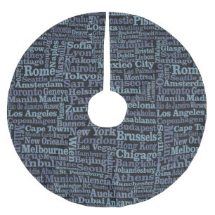 Rock von World Cities Polyester Weihnachtsbaumdecke
