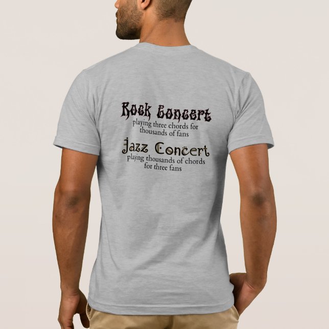 Rock vs Jazz T - Shirt (Rückseite)