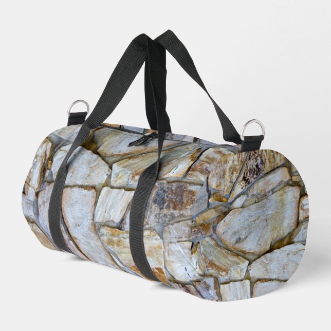 Rock Wall Realistic Texel Foto Rockhound Duffle Bag (Linke Seite)
