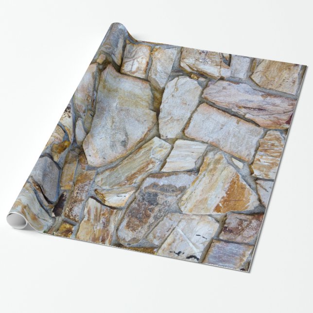 Rock Wall realistische Texturfotografie Geschenkpapier (Ungerollt)