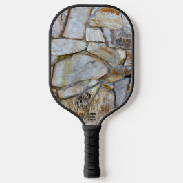 Rock Wall realistische Texturfotografie Pickleball Schläger