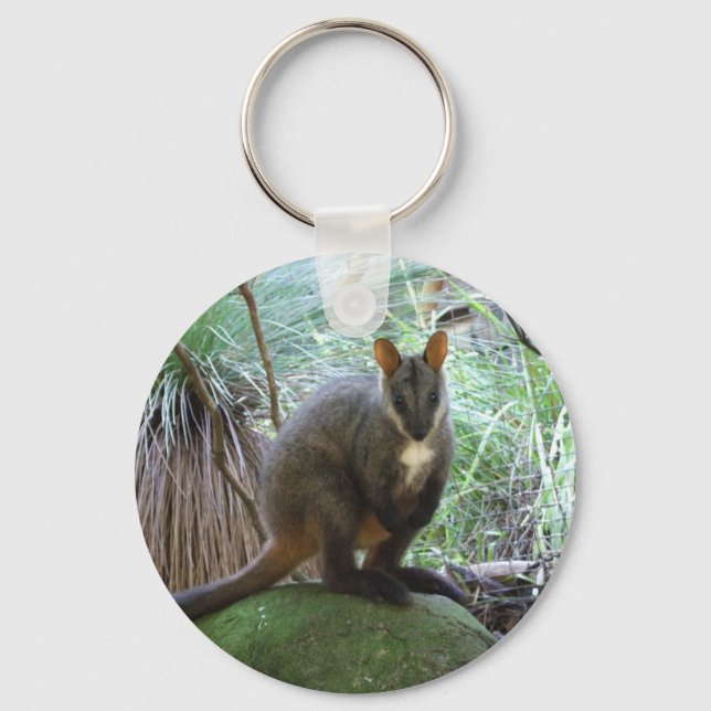 Rock Wallaby Schlüsselring Schlüsselanhänger (Vorderseite)