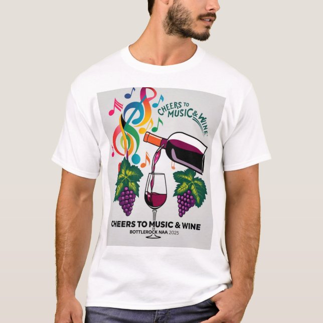 Rock & Wine Bottle Rock Festival Exklusives T-Shir T-Shirt (Vorderseite)