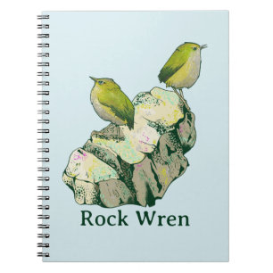 Rock Wren birds Neuseeland Notizblock