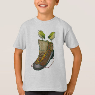 Rock Wren Tuke auf einem Wanderboot T-Shirt