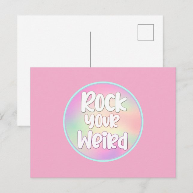 Rock your merkmal postkarte (Vorne/Hinten)