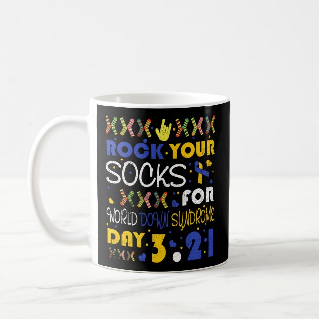 Rock your socks for World Down Syndrome Day 32 m Kaffeetasse (Links)