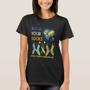 Rock Your Socks Welt-Down-Syndrom-Bewusstseinstag  T-Shirt