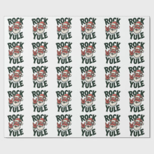 Rock Yule Weihnachtsmann Teufelshörner Yule Krampu Geschenkpapier