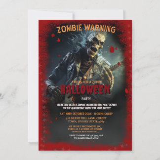 Rock Zombie Halloween-Party Einladung