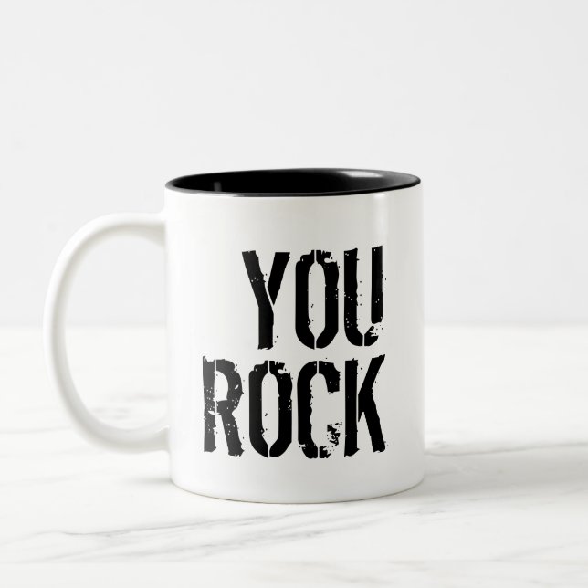 Rock - zweifarbige tasse (Links)