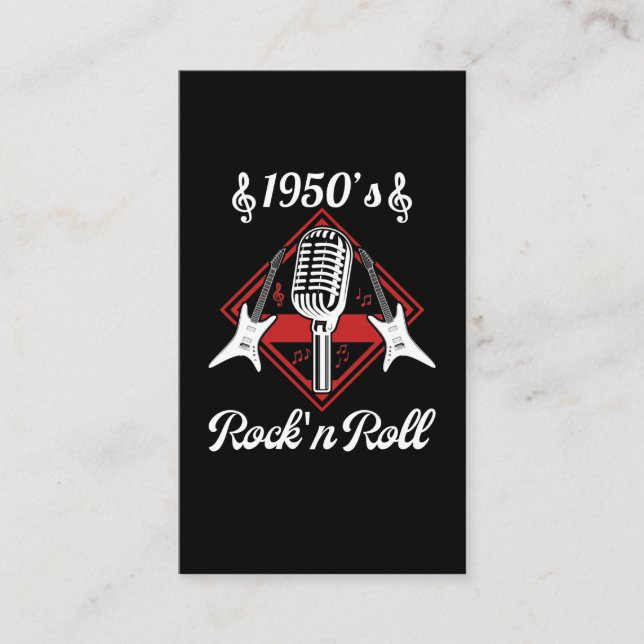 Rockabilly 50er Rock and Roll Music Visitenkarte (Vorderseite)