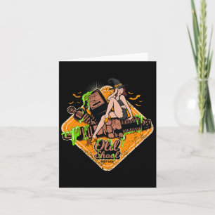 Rockabilly Button-up Girl Hexe Rock Music Hallowee Karte