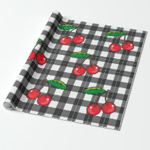 Rockabilly Cherries aus den 50er Jahren auf Schwar