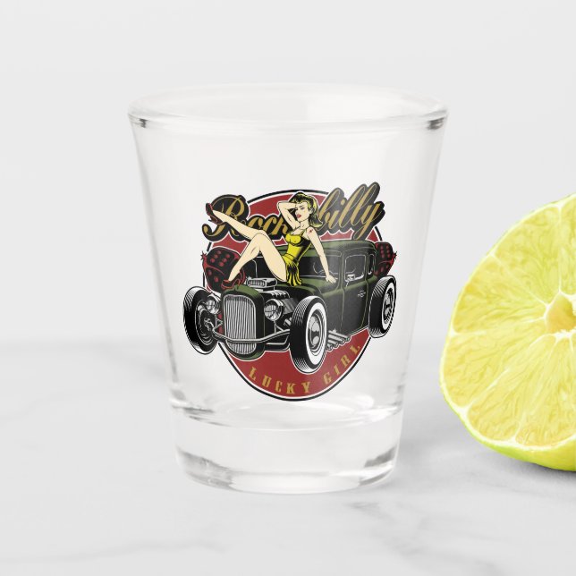 Rockabilly Design Verre de tir (Devant)