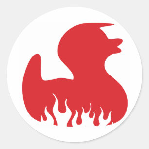 Rockabilly Duck Runder Aufkleber