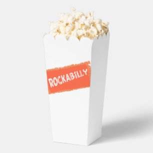 RockABilly gerippte und gekachelte weiße Popcornbo Geschenkschachtel