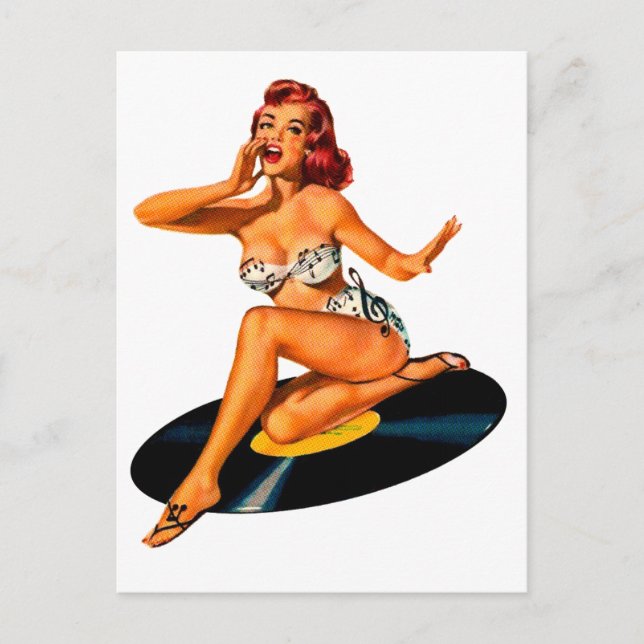 Rockabilly Goddess Postkarte (Vorderseite)