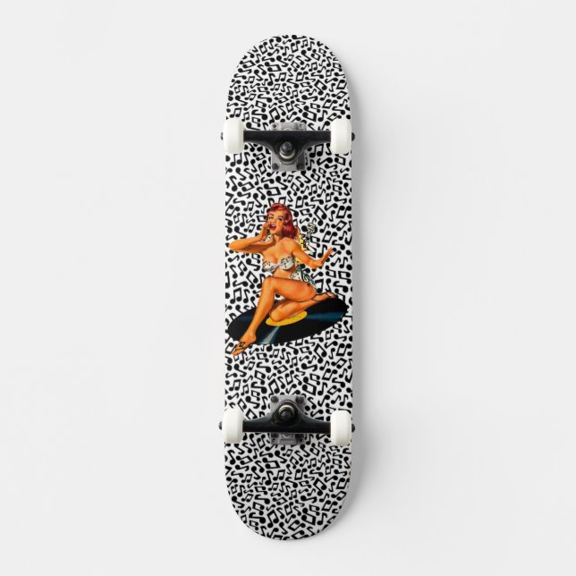 Rockabilly Göttin Skateboard (Vorderseite)
