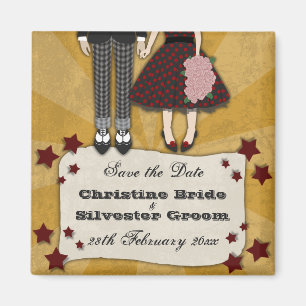 Rockabilly Hochzeit, Save the Date Magnet