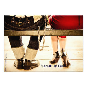 Rockabilly Liebe-feine Kunst-Foto Fotodruck