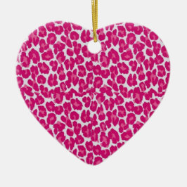 Rockabilly Liebe "Pink Leopard" Keramik Ornament