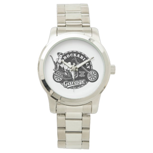 Rockabilly Pinup Armbanduhr (Vorderseite)