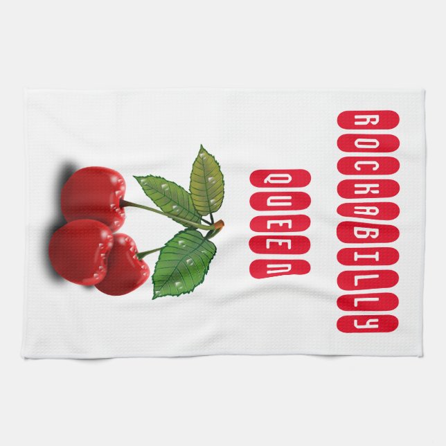 Rockabilly Queen Kitchen Handtuch (Horizontal)