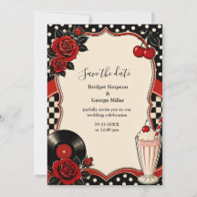Rockabilly Retro Kirschrose Hochzeitsromanze