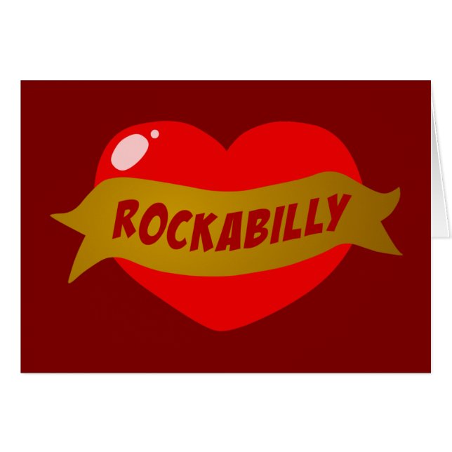 Rockabilly Tätowierungs-Herz (Vorderseite (Horizontal))