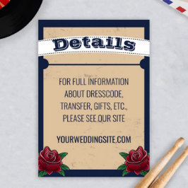 Rockabilly Tattoo Gothic Wedding Begleitkarte