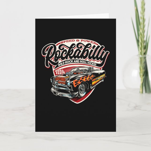 Rockabilly Vintage Auto Lover Classic Auto Karte (Vorderseite)
