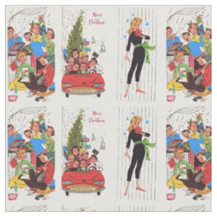 Rockabilly Vintage Weihnachtsstoff Stoff