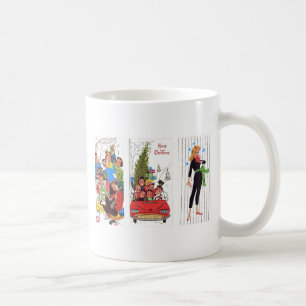 Rockabilly-Weihnachten im Vintage-Stil Kaffeetasse