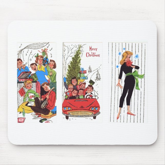 Rockabilly Weihnachten Mousepad (Vorne)