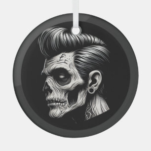 Rockabilly Zombie Vibes Ornament Aus Glas
