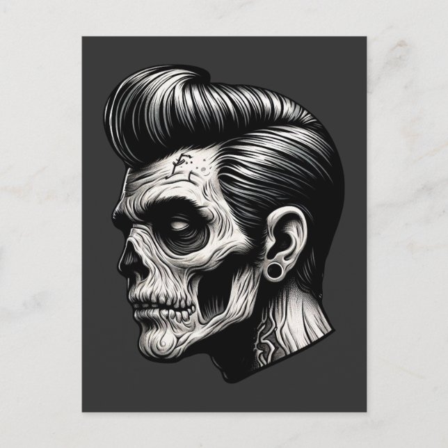 Rockabilly Zombie Vibes Postkarte (Vorderseite)
