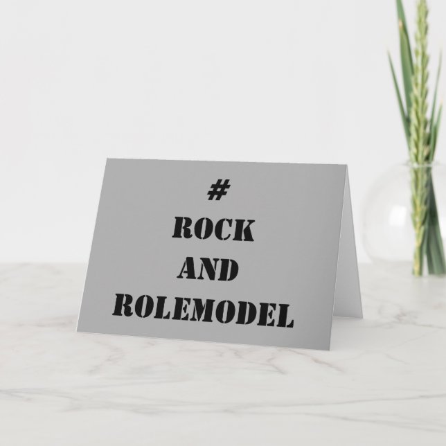 #RockandRolemodel - Black Editable. Karte (Vorderseite)
