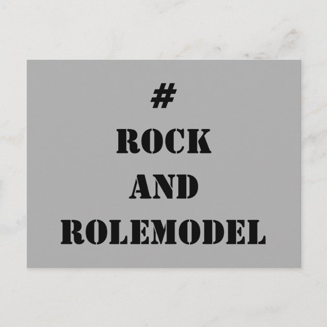 #RockandRolemodel - Black Editable. Postkarte (Vorderseite)