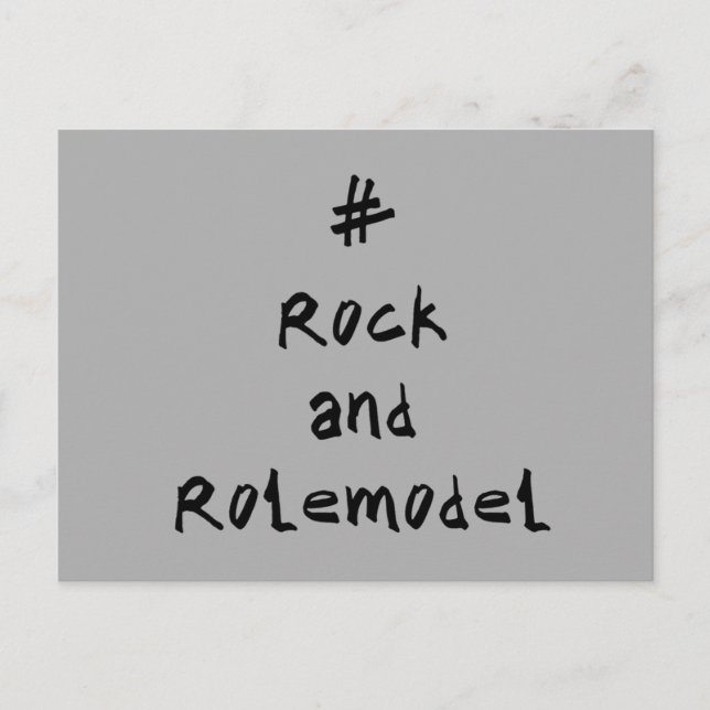 #RockandRolemodel - Black Postkarte (Vorderseite)