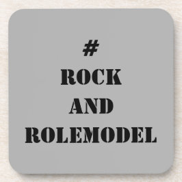 #RockandRolemodel - Schwarz editierbar. Getränkeuntersetzer
