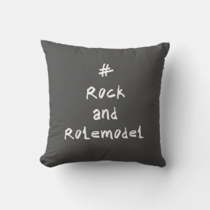 #RockandRolemodel - Weiß. Kissen