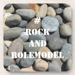 #RockandRolemodel - White on Rocks editierbar. Getränkeuntersetzer
