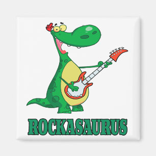 Rockasaurus Rock'n'Roll dino dinosaur.ai Magnet