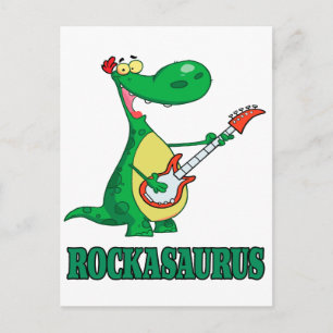Rockasaurus Rock'n'Roll dino dinosaur.ai Postkarte