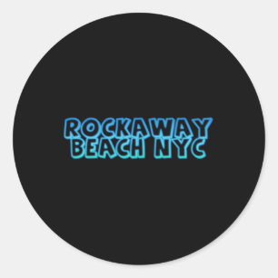 Rockaway Beach New York Runder Aufkleber