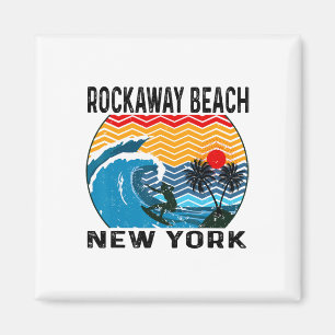 Rockaway Beach New York Surfen Surfbrett Magnet