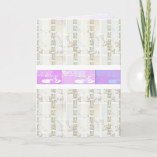 Rockaway Beach Surfer FlowerPlaid SurferEinlegekar Karte